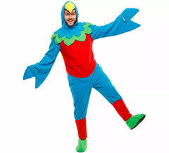 Buntes Papageienkostüm für Erwachsene
