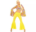 Disfraz de los Años 70 Disco amarillo para mujer
