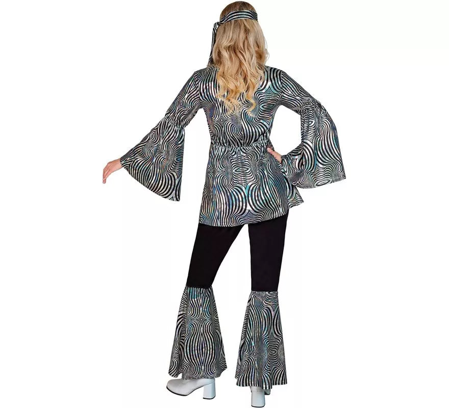 Translation missing: de.Disfraz de los años 70 Disco Olas plateadas para mujer