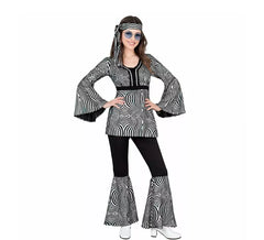 70er-Jahre-Disco-Silberwellen-Kostüm für Damen