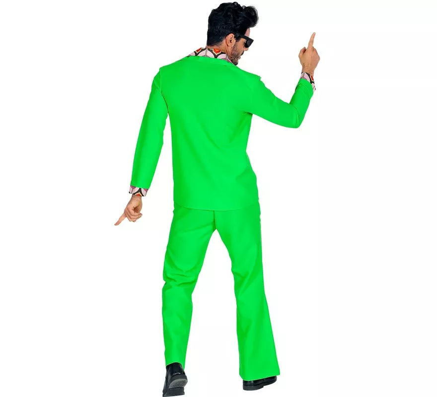 Translation missing: de.Disfraz de los años 70 Disco verde neón para hombre
