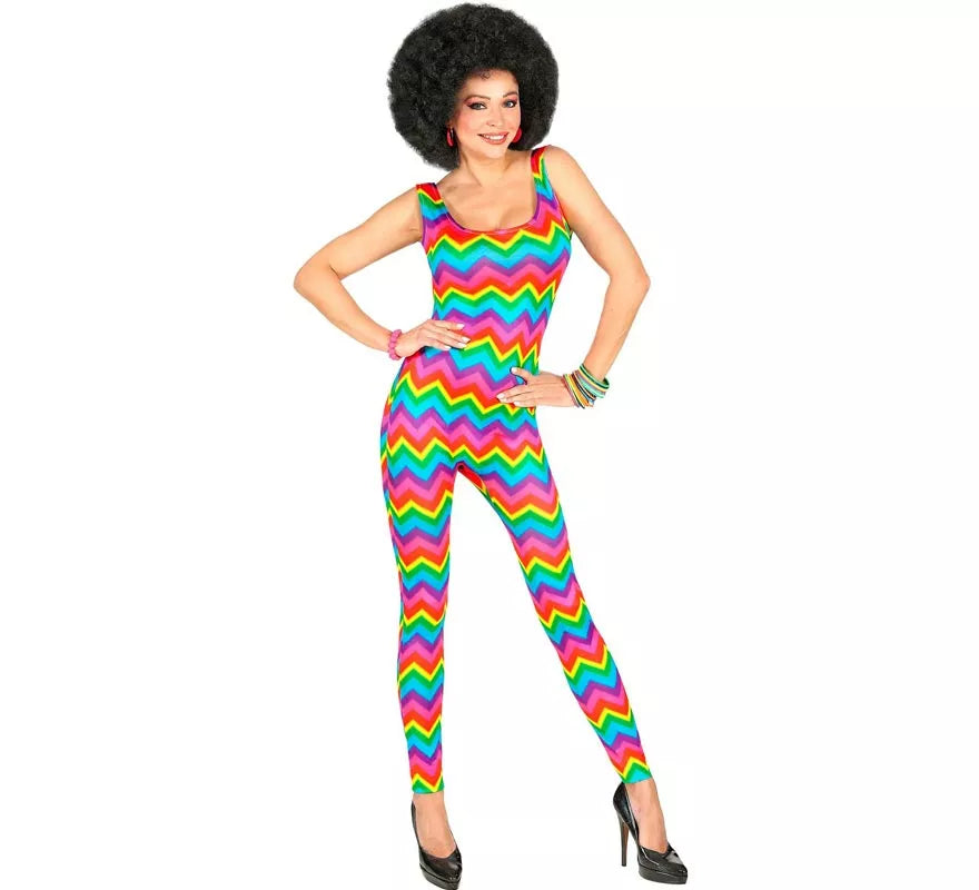 Translation missing: de.Disfraz de los Años 70 Ondas multicolor para mujer