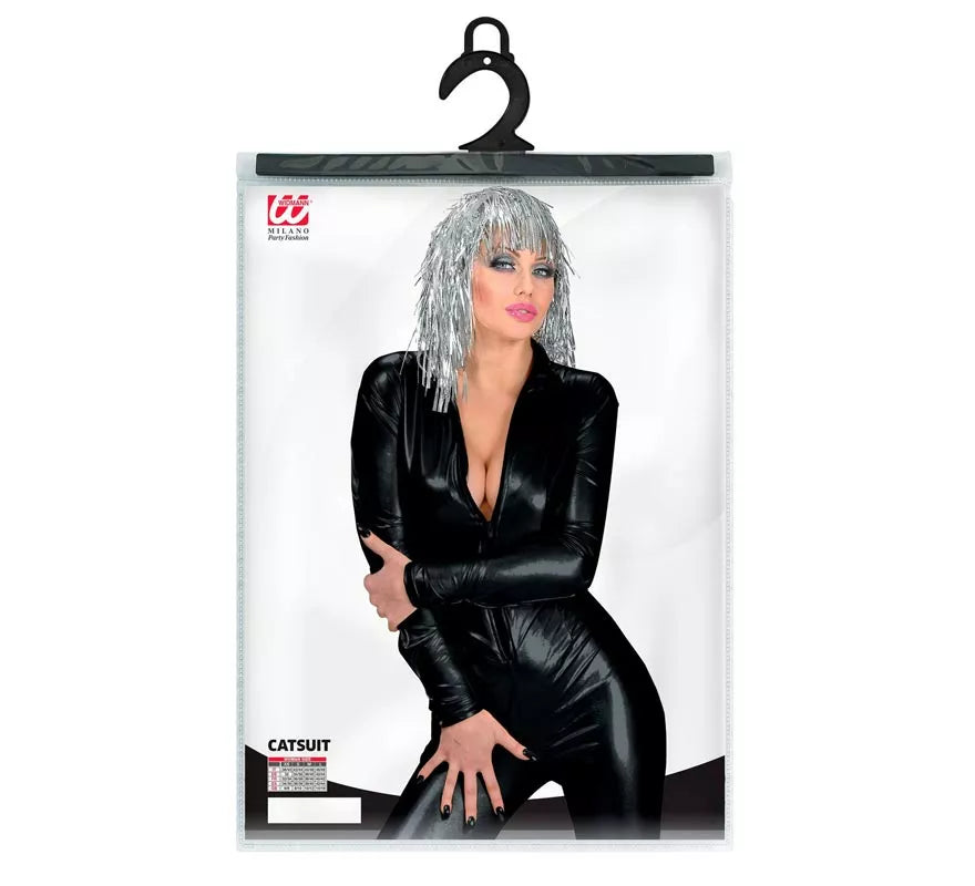 Translation missing: de.Disfraz de los Años 80 Mono negro para mujer