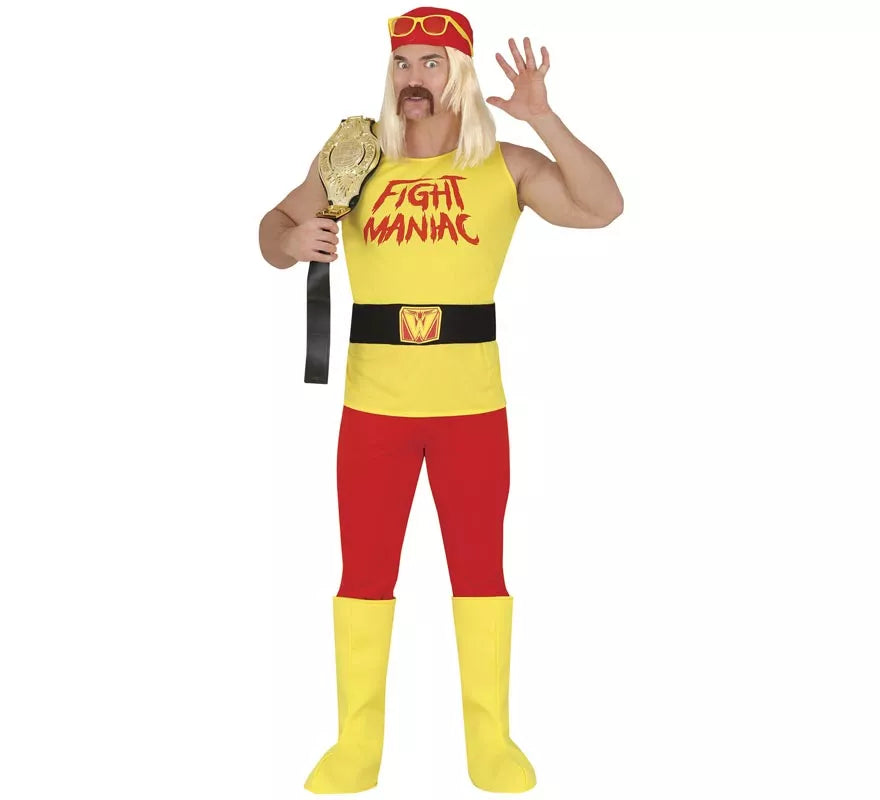 Translation missing: de.Disfraz de Lucha libre Amarillo para hombre