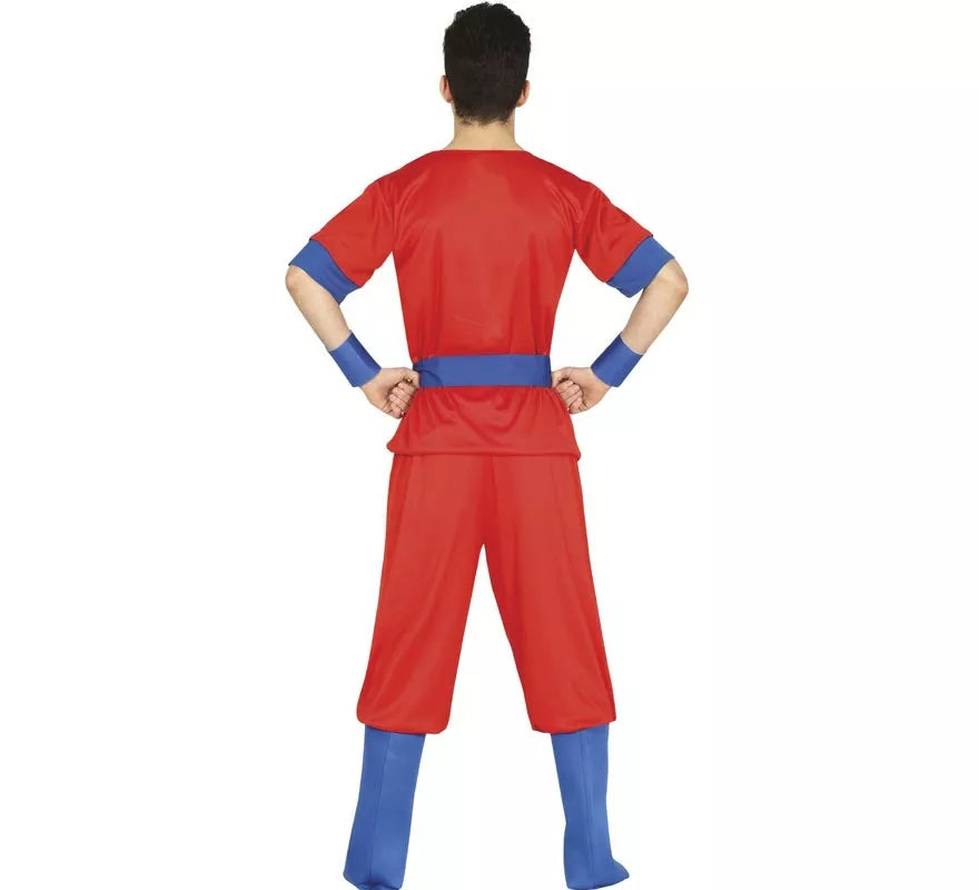 Translation missing: de.Disfraz de Luchador de Artes Marciales Rojo para adolescente
