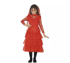 Lydia Bride Red Beetlejuice Kostüm für Mädchen