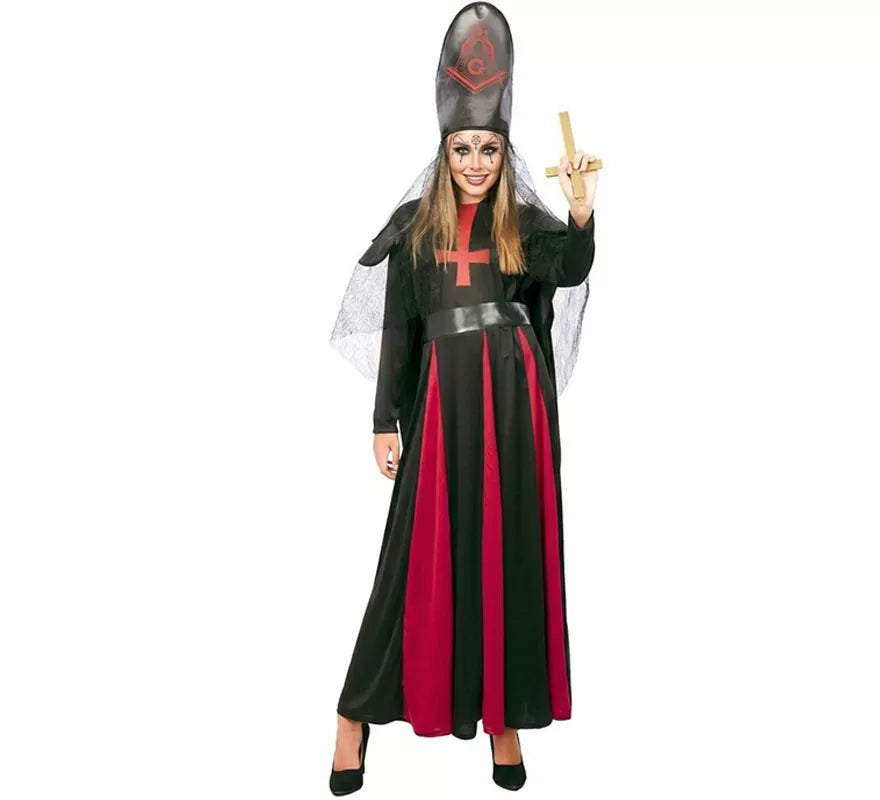 Translation missing: de.Disfraz de Madre Sacerdotisa Diabólica con sombrero para mujer