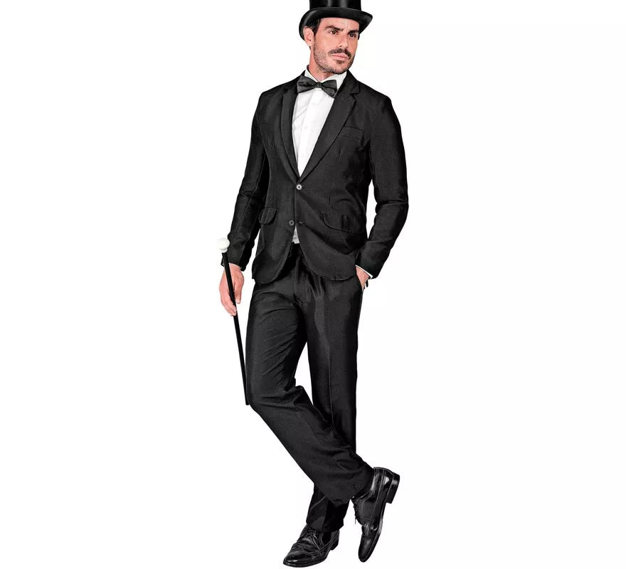 Translation missing: de.Disfraz de Mafioso elegante negro para hombre