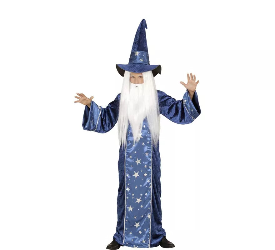 Translation missing: de.Disfraz de Mago azul de cuento para niño y adolescente