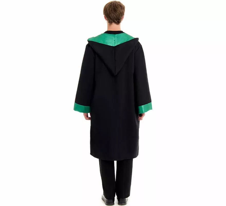 Translation missing: de.Disfraz de Mago Colegial verde para hombre