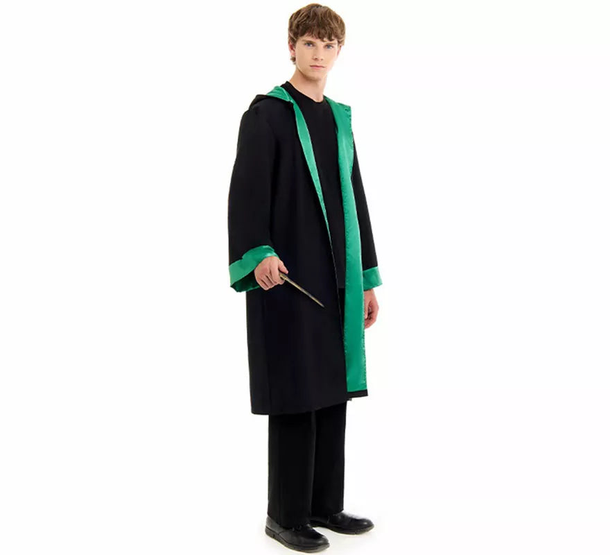 Translation missing: de.Disfraz de Mago Colegial verde para hombre