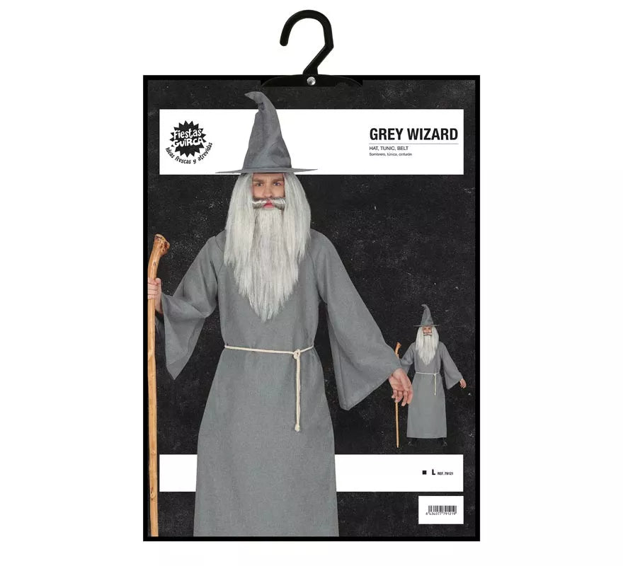 Translation missing: de.Disfraz de Mago gris para hombre