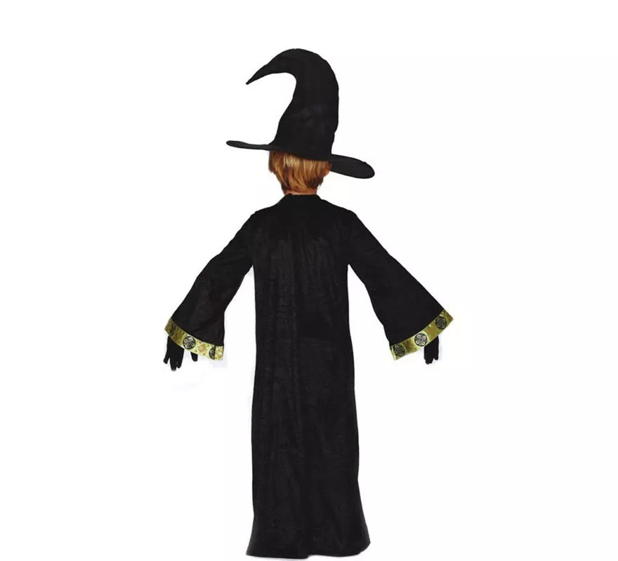 Translation missing: de.Disfraz de Mago Negro y verde para niños