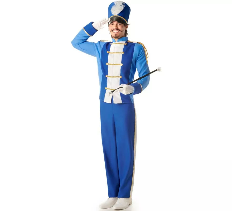 Translation missing: de.Disfraz de Majorette azul para hombre