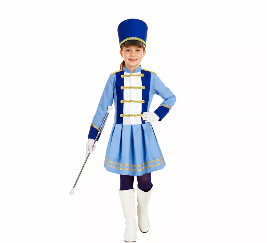 Translation missing: de.Disfraz de Majorette azul para niña