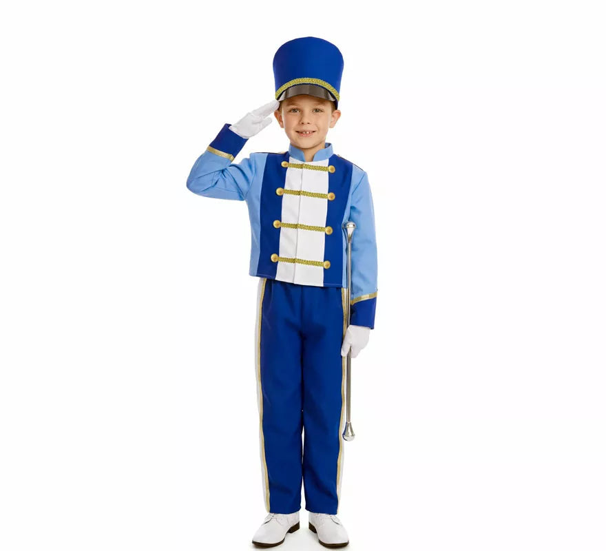 Translation missing: de.Disfraz de Majorette azul para niño