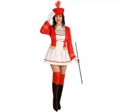 Rotes Majorette Kostüm für Damen
