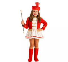 Rotes Majorette Kostüm für Mädchen