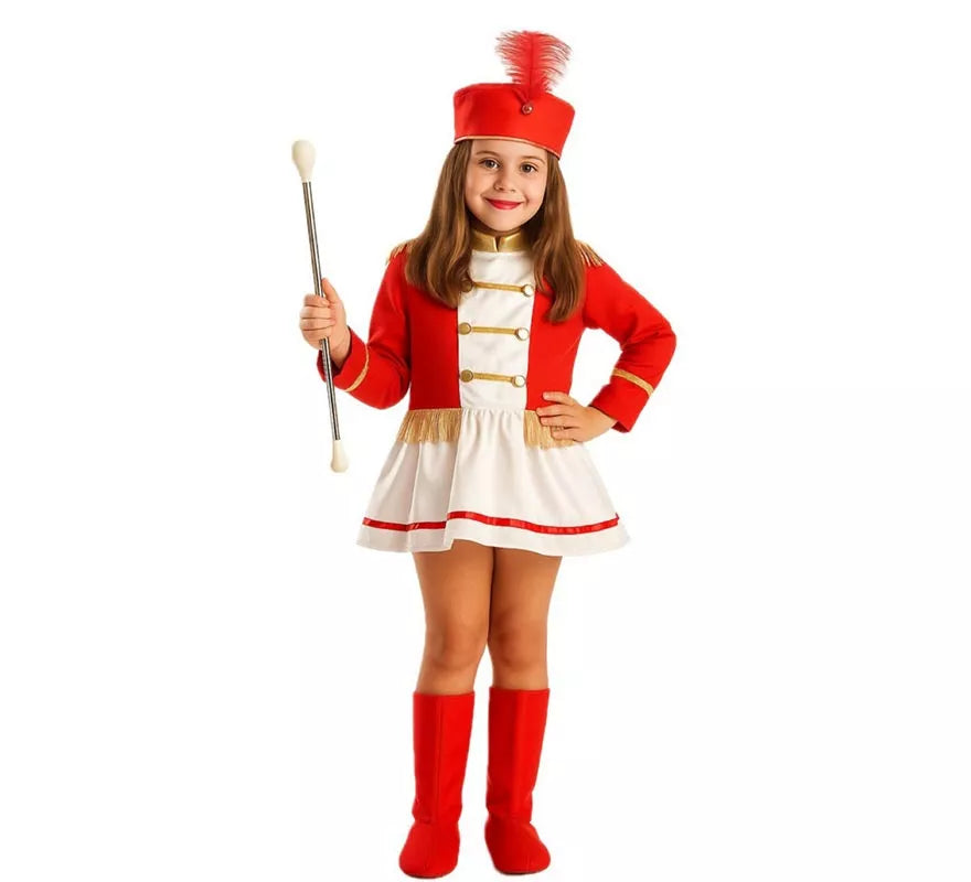 Translation missing: de.Disfraz de Majorette Roja para niña