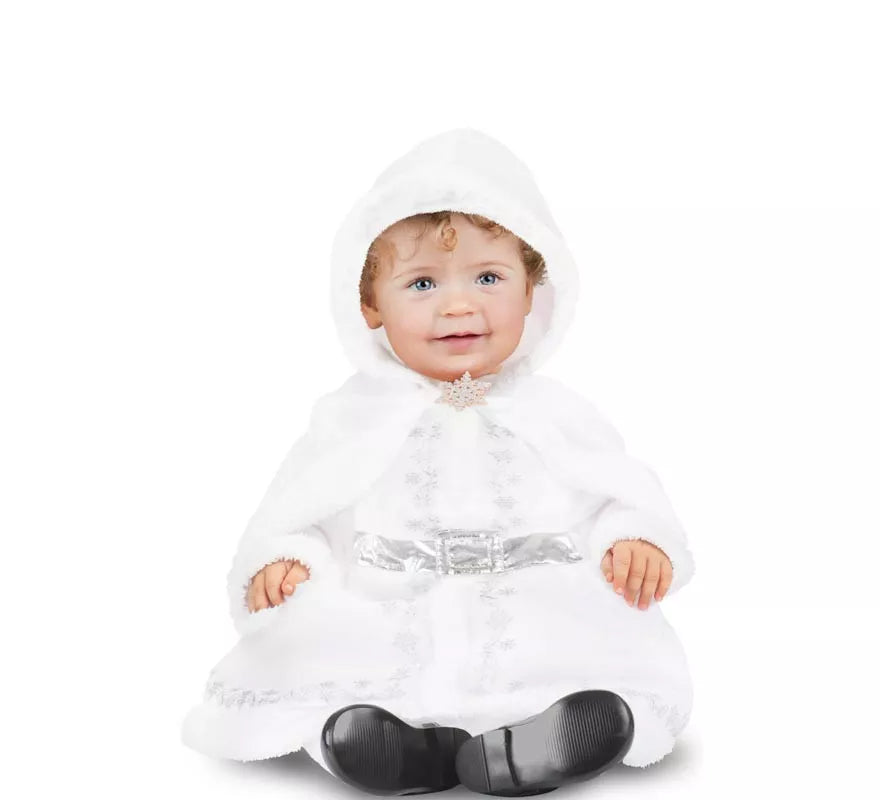 Translation missing: de.Disfraz de Mamá Noel blanca con capucha para bebé