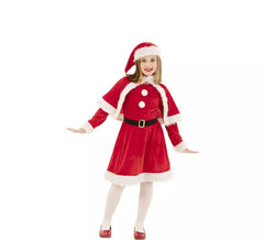 Klassisches Mama Noel Kostüm mit Hut für Mädchen