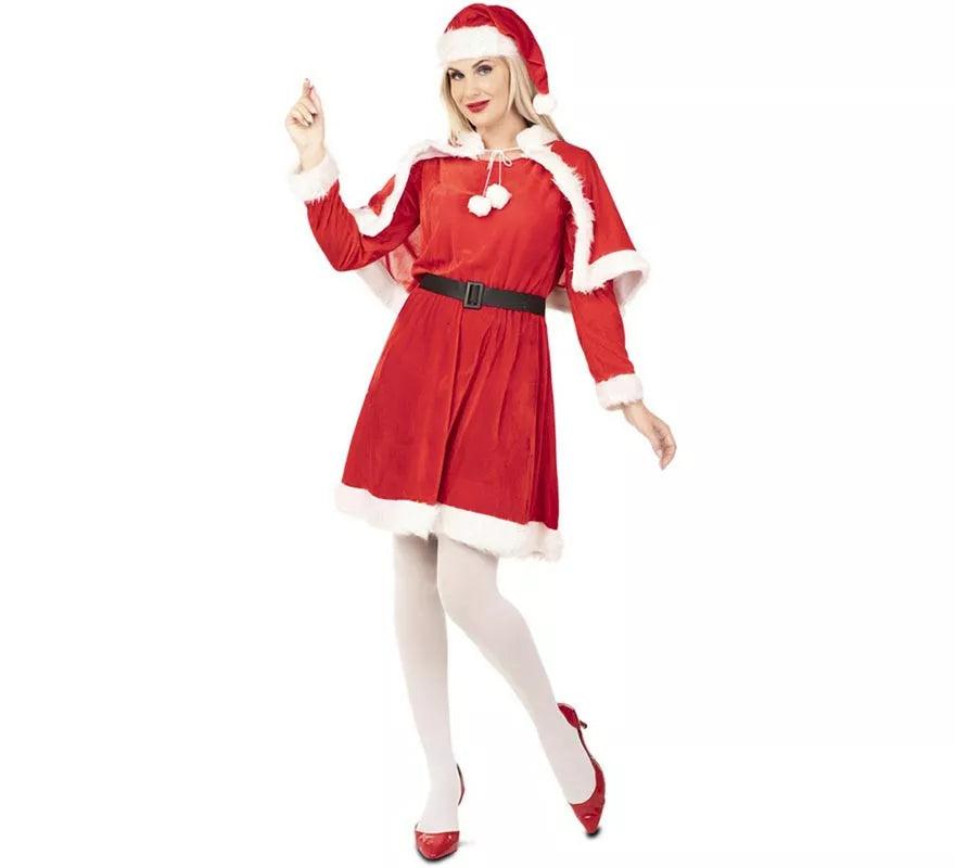 Translation missing: es.Disfraz de Mamá Noel con capa para mujer