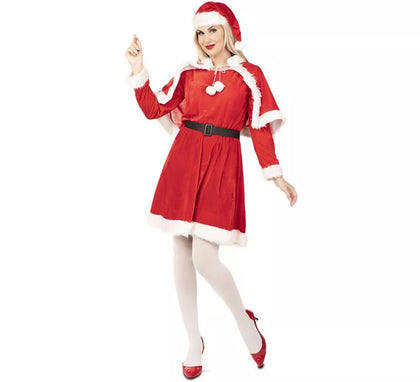 Disfraz de Mamá Noel con capa para mujer