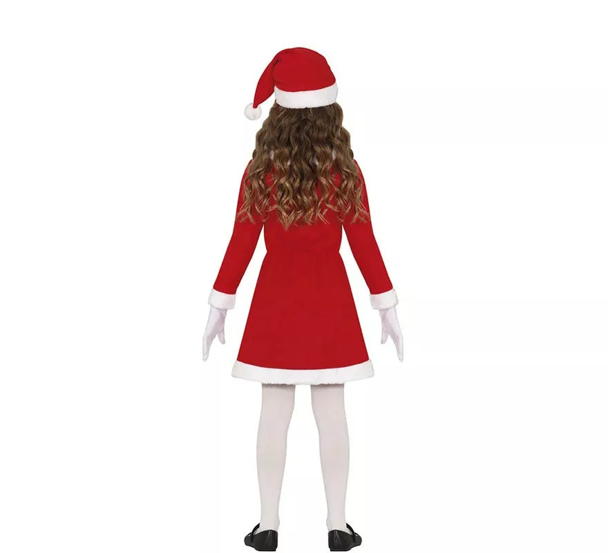 Translation missing: de.Disfraz de Mamá Noel con cinturón negro para niña