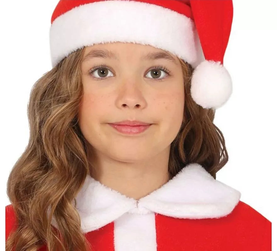 Translation missing: es.Disfraz de Mamá Noel con cinturón negro para niña