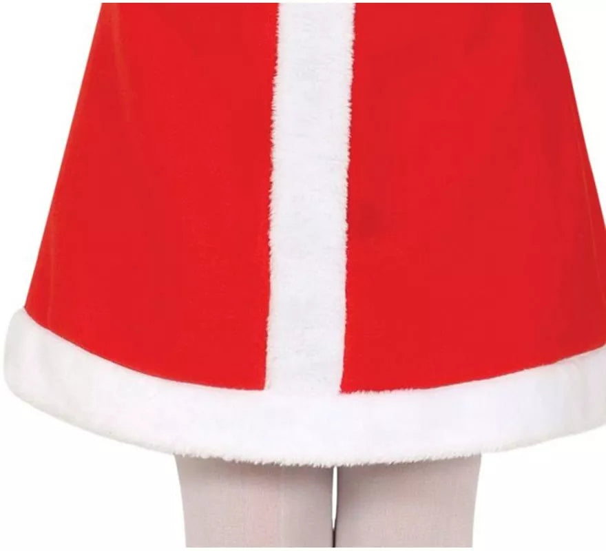 Translation missing: es.Disfraz de Mamá Noel con cinturón negro para niña