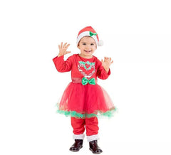 Weihnachtsmann Kostüm mit Baby Tutu