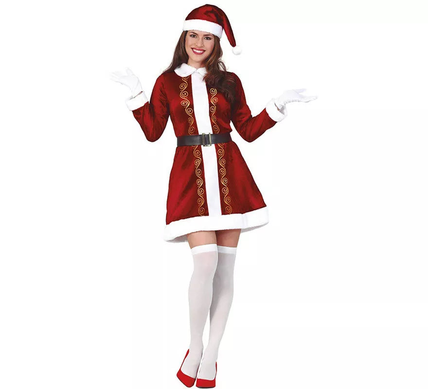 Translation missing: es.Disfraz de Mamá Noel con Vestido Corto para Mujer