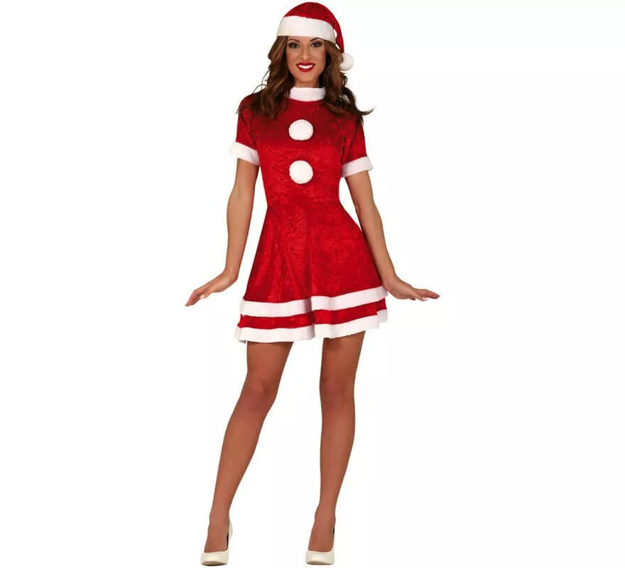Translation missing: de.Disfraz de Mamá Noel Corto para mujer