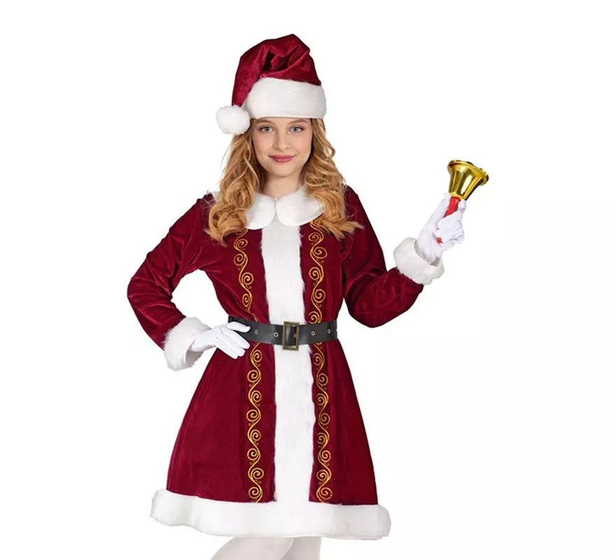 Translation missing: es.Disfraz de Mamá Noel Elegante para niña