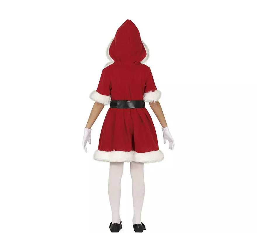 Translation missing: de.Disfraz de Mamá Noel en vestido con capucha para niña