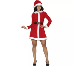 Weihnachtsmutterkostüm im Kragenkleid für Damen
