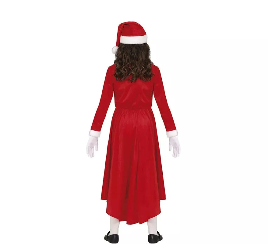 Translation missing: de.Disfraz de Mamá Noel en vestido largo para niña
