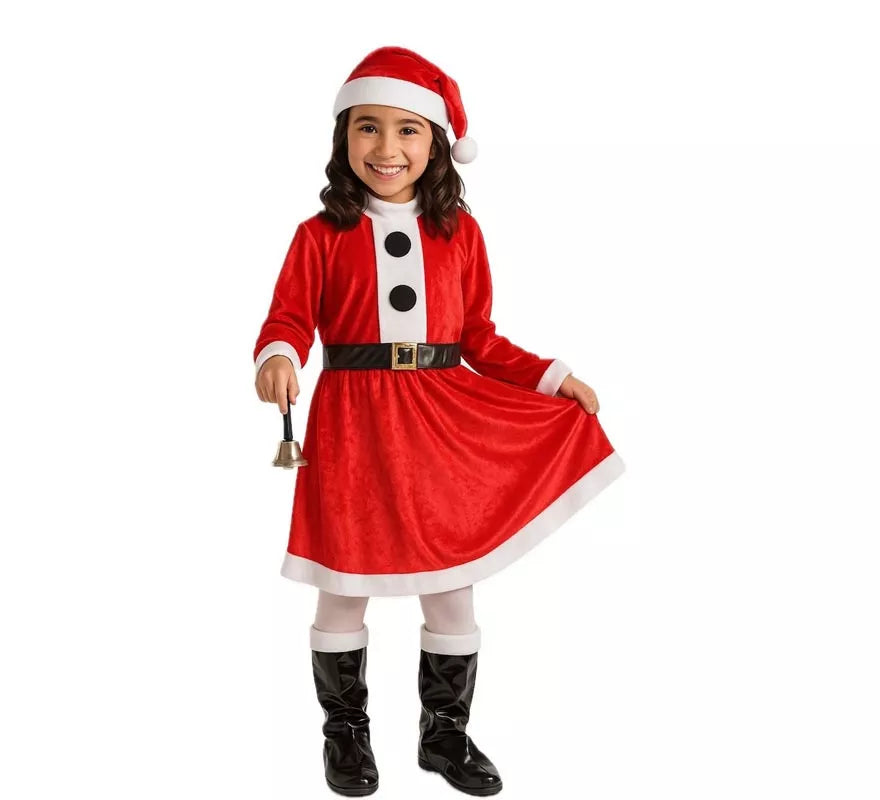 Translation missing: de.Disfraz de Mamá Noel para niña