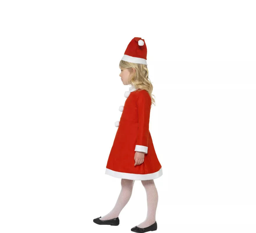 Translation missing: de.Disfraz de Mamá Noel Rojo para niña