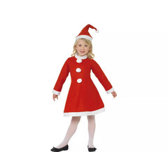 Rotes Weihnachtsmannkostüm für ein Mädchen