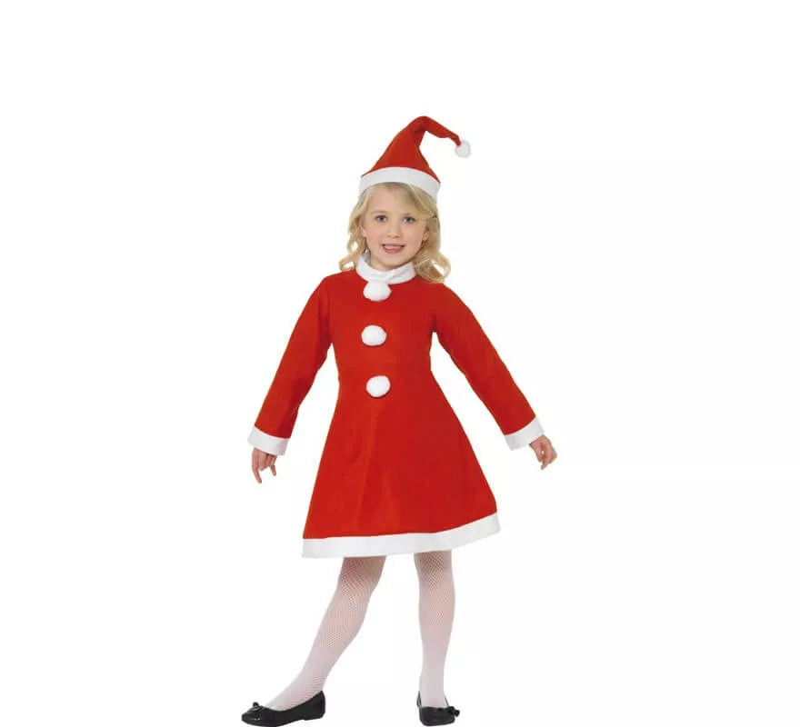 Translation missing: es.Disfraz de Mamá Noel Rojo para niña