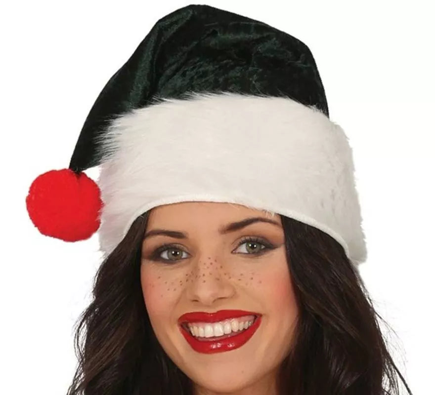 Translation missing: de.Disfraz de Mamá Noel verde con chaqueta para mujer