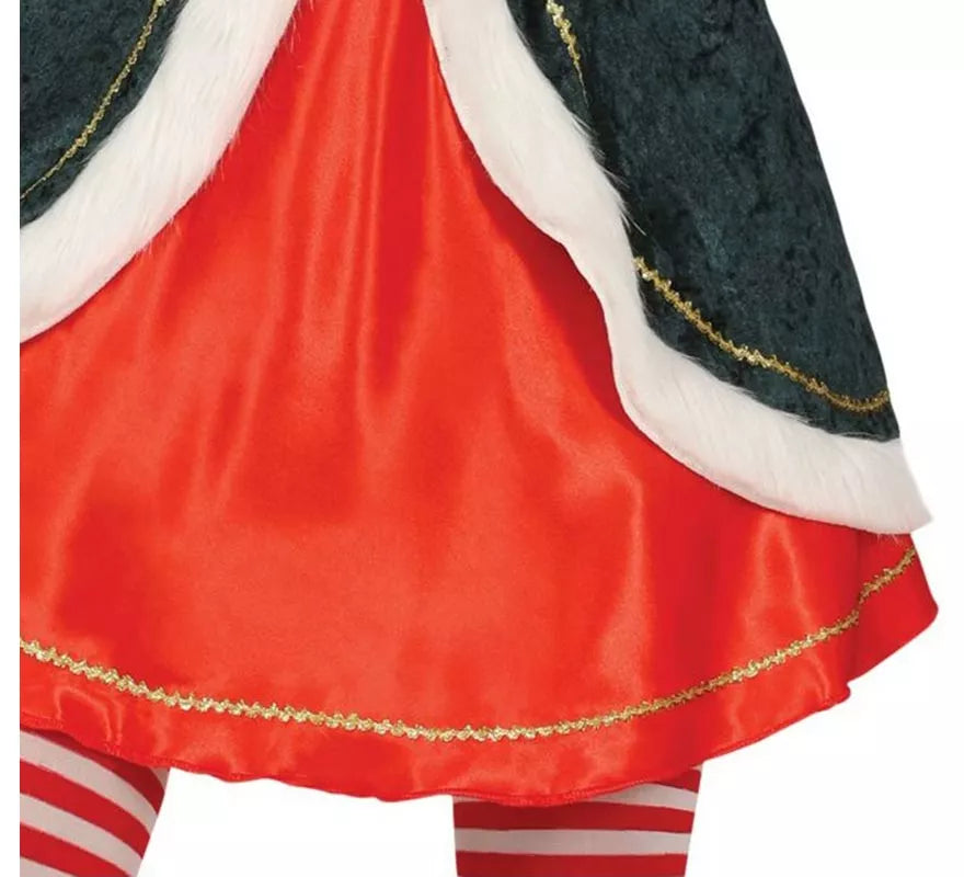 Translation missing: de.Disfraz de Mamá Noel verde con chaqueta para mujer