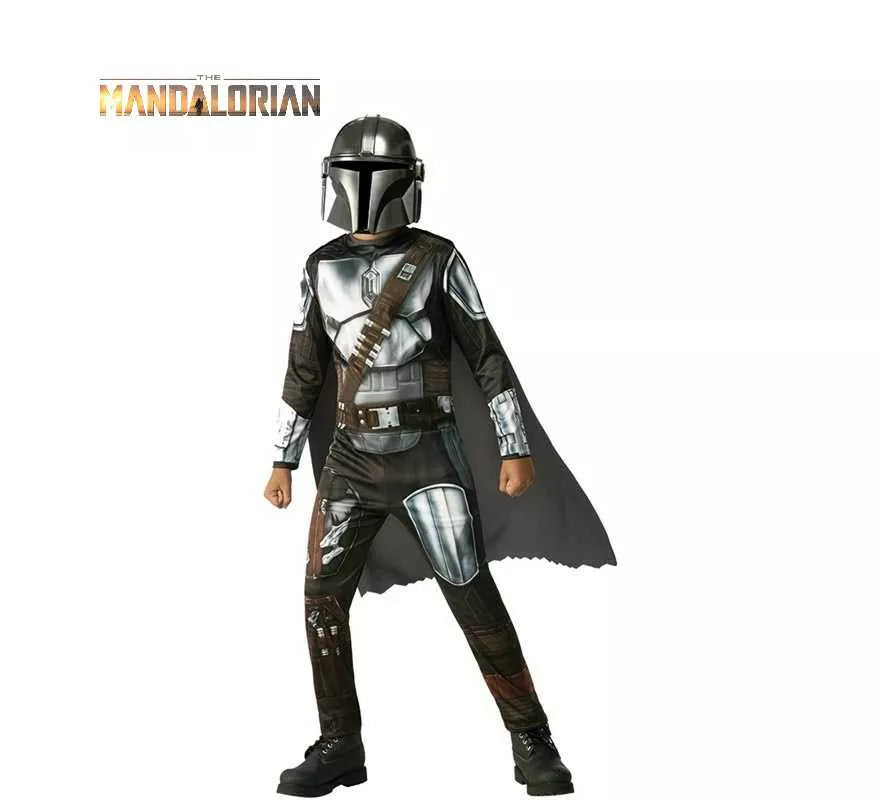 Translation missing: de.Disfraz de Mandalorian de Star Wars Clásico con capa para niño