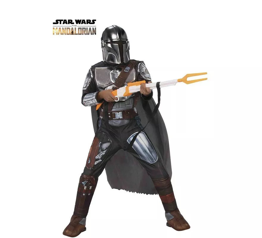 Disfraz de Mandalorian Silver Premium para niño