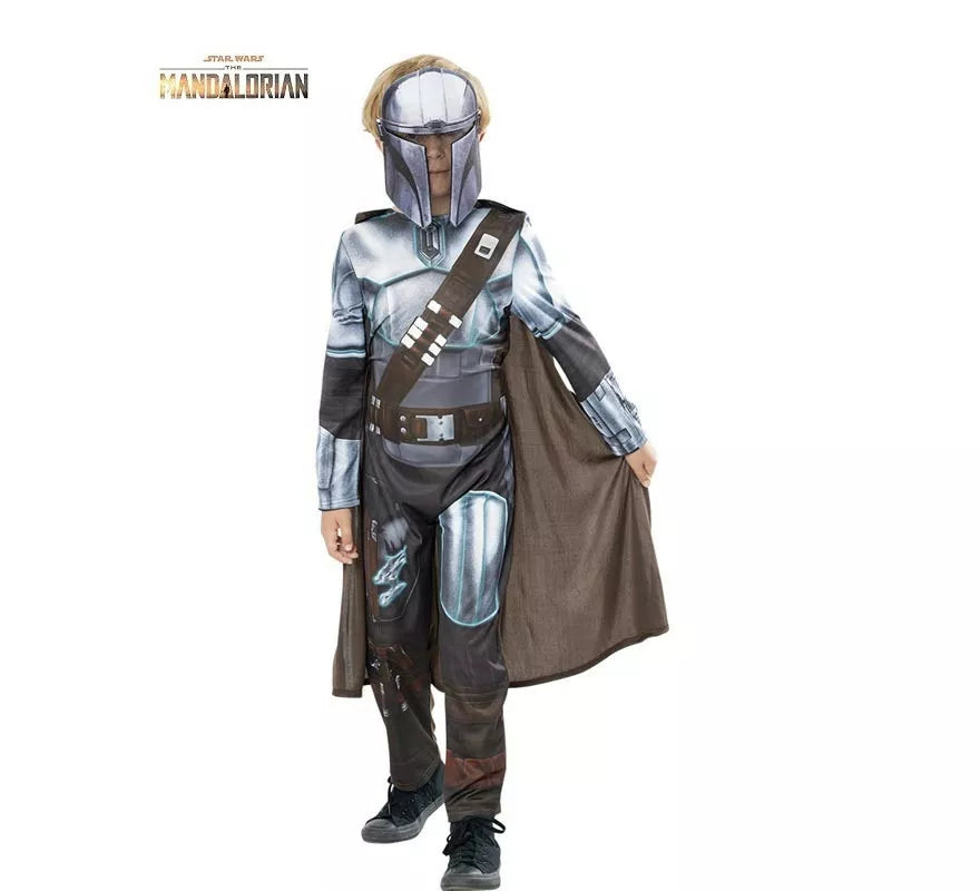 Translation missing: de.Disfraz de Mandalorian Star Wars Green Col en caja para niño
