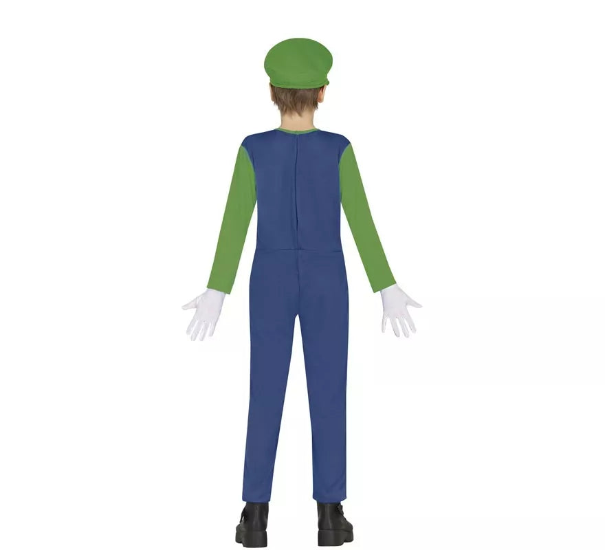 Translation missing: de.Disfraz de Maquinista verde de Tren para niños