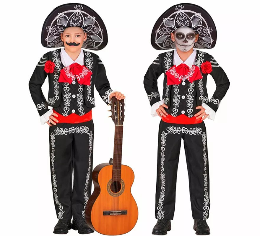 Translation missing: de.Disfraz de Mariachi Día de los Muertos para niños