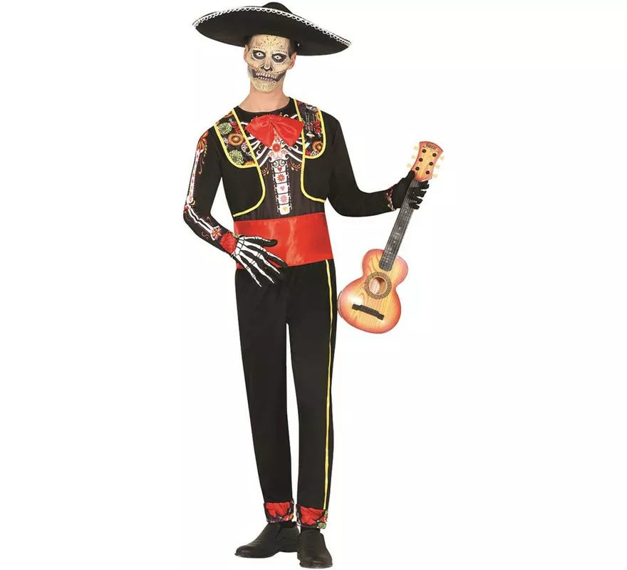Translation missing: de.Disfraz de Mariachi Esqueleto para hombre