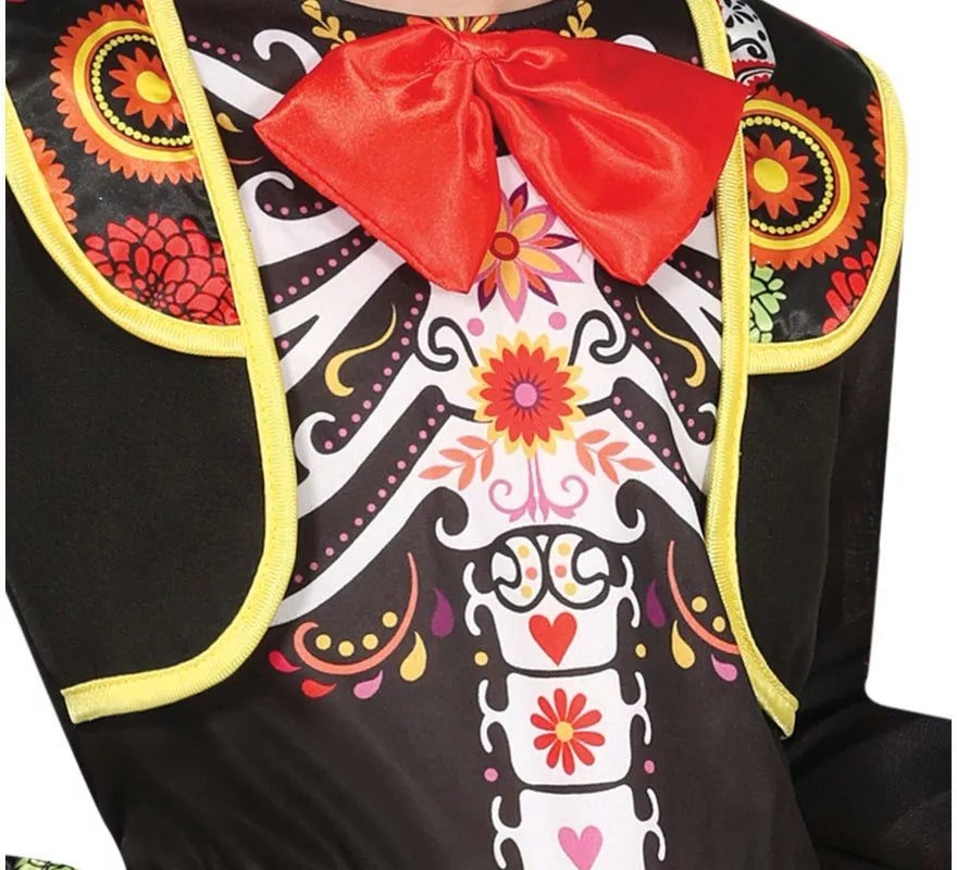 Translation missing: de.Disfraz de Mariachi Esqueleto para niño